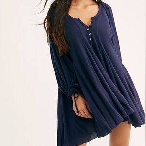 Free People Navy Winter Sun Tunic